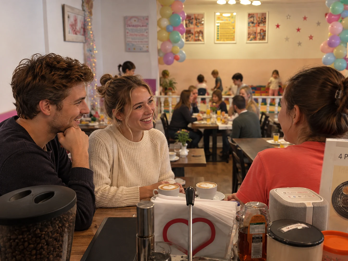 Innenraum des Kindercafés Spielzimmer für eine exklusive Frühstücksgesellschaft in Berlin